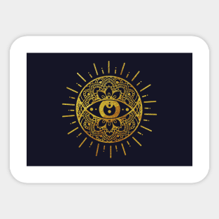 Golden Evil Eye Sticker